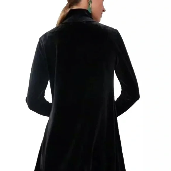 Tuckernuck Pomander Place Black Velvet Mottershead Dress sz XS EUC Mock Neck